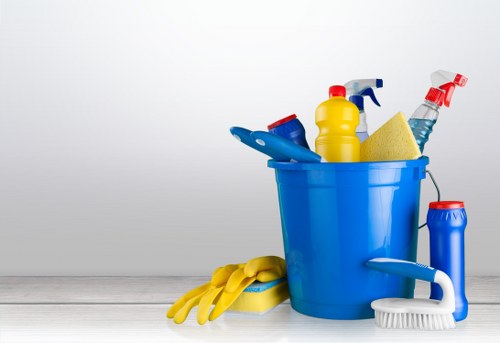 Preparation checklist and cleaning equipment for a deep clean in Elephant and Castle